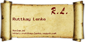 Ruttkay Lenke névjegykártya